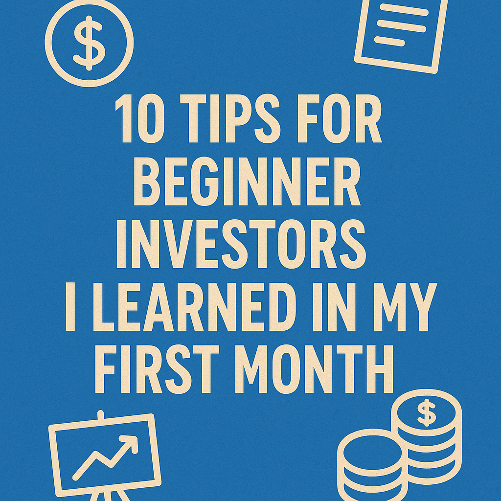 10 Tips for Beginner Investors I Learned in My First Month (Honest & Practical Guide)
