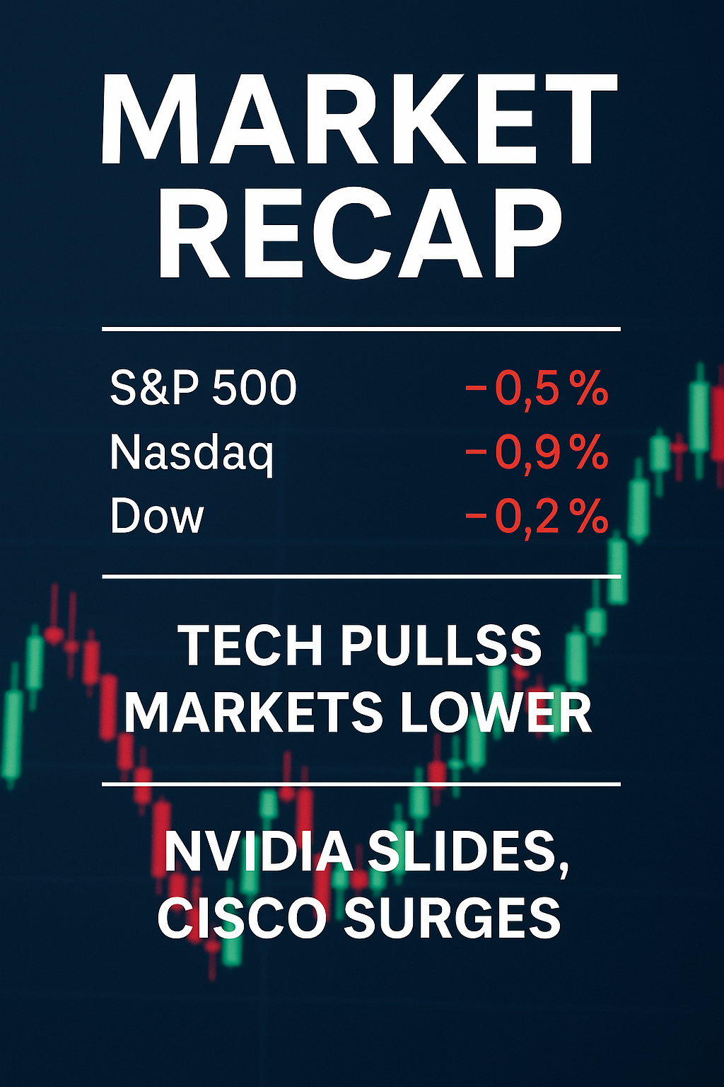 Tech Drags Markets Lower — Nvidia Sinks, Cisco Pops | Stock Market Update (Nov 13, 2025)